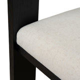 Set of 2 - Miles Black ELM Dining Chair - Dawn Beige Dining Chair LJ-Core