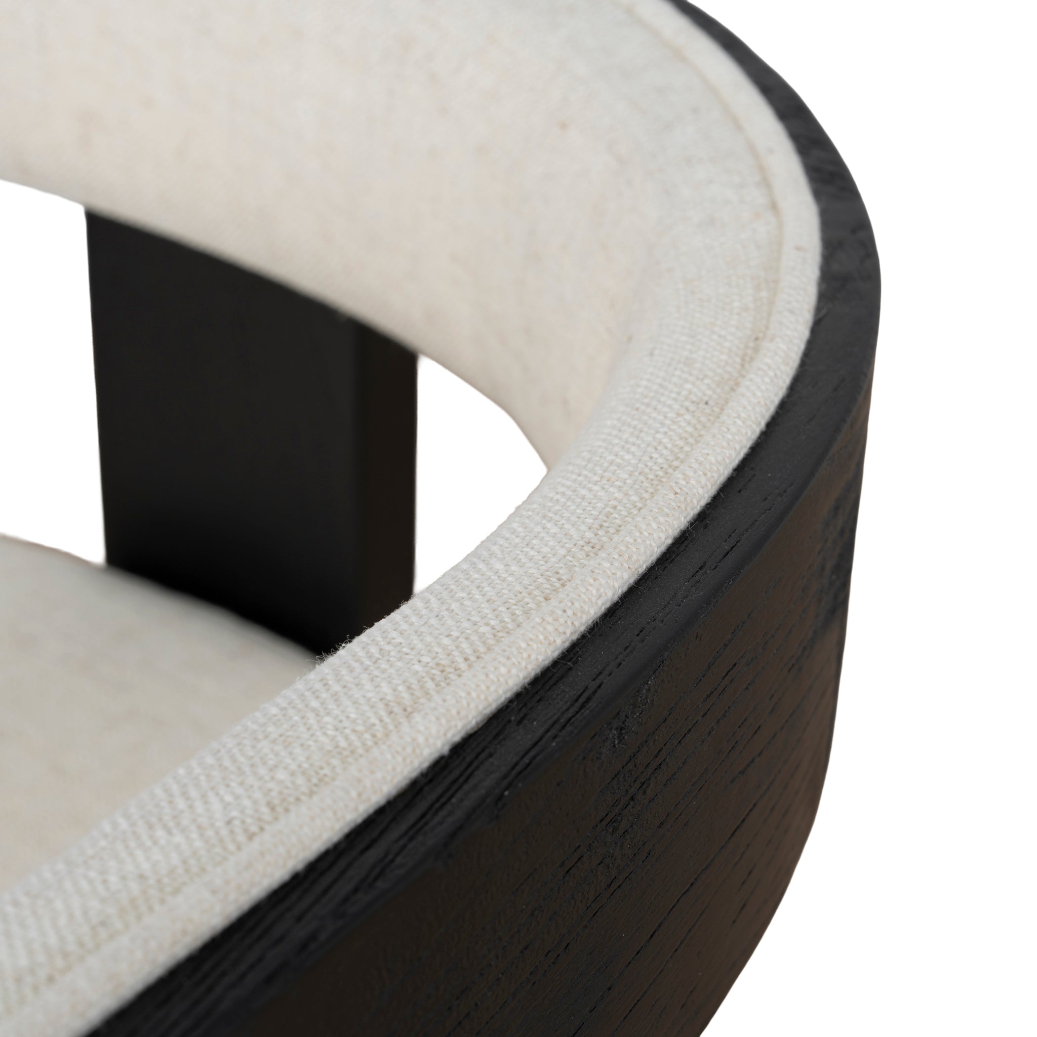 Set of 2 - Miles Black ELM Dining Chair - Dawn Beige Dining Chair LJ-Core