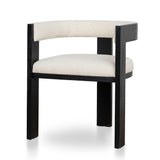 Set of 2 - Miles Black ELM Dining Chair - Dawn Beige Dining Chair LJ-Core