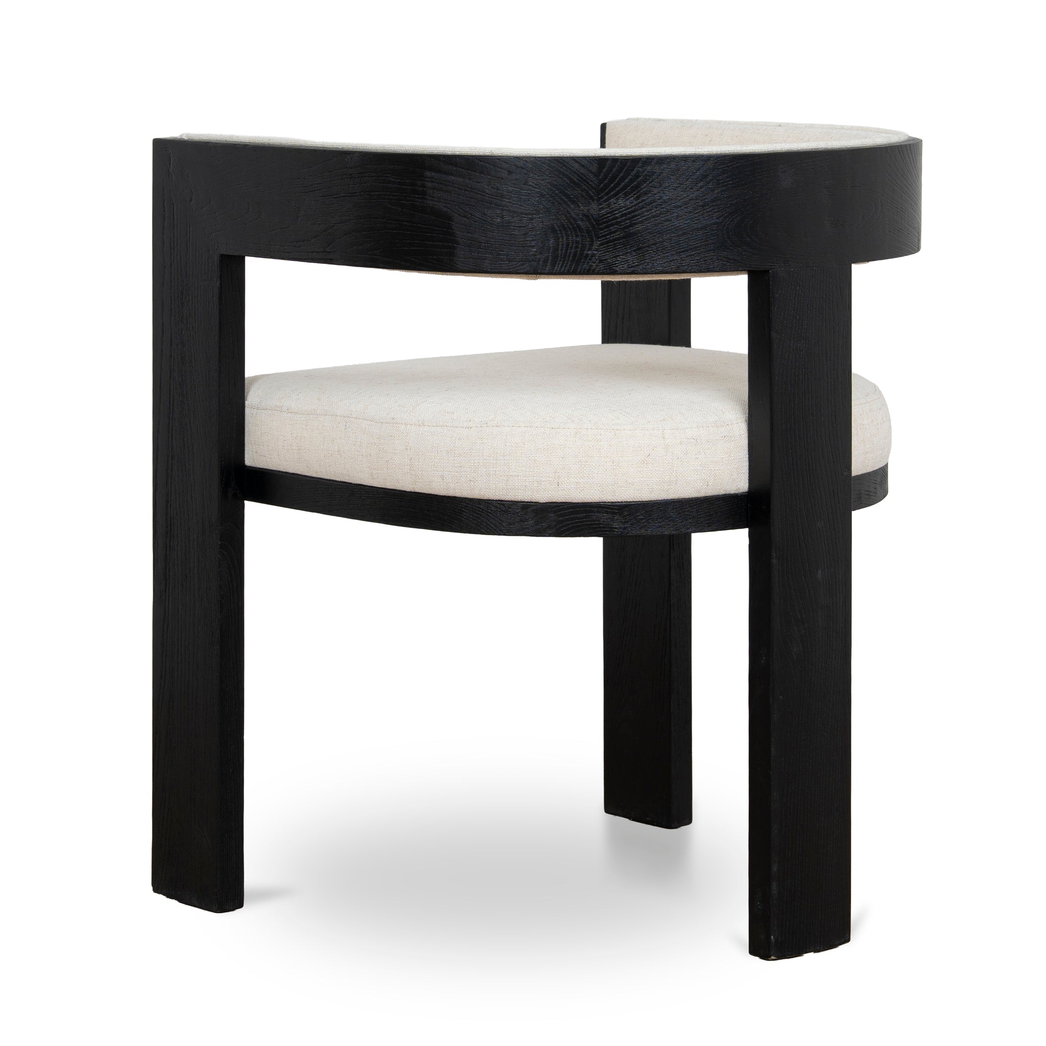 Set of 2 - Miles Black ELM Dining Chair - Dawn Beige Dining Chair LJ-Core