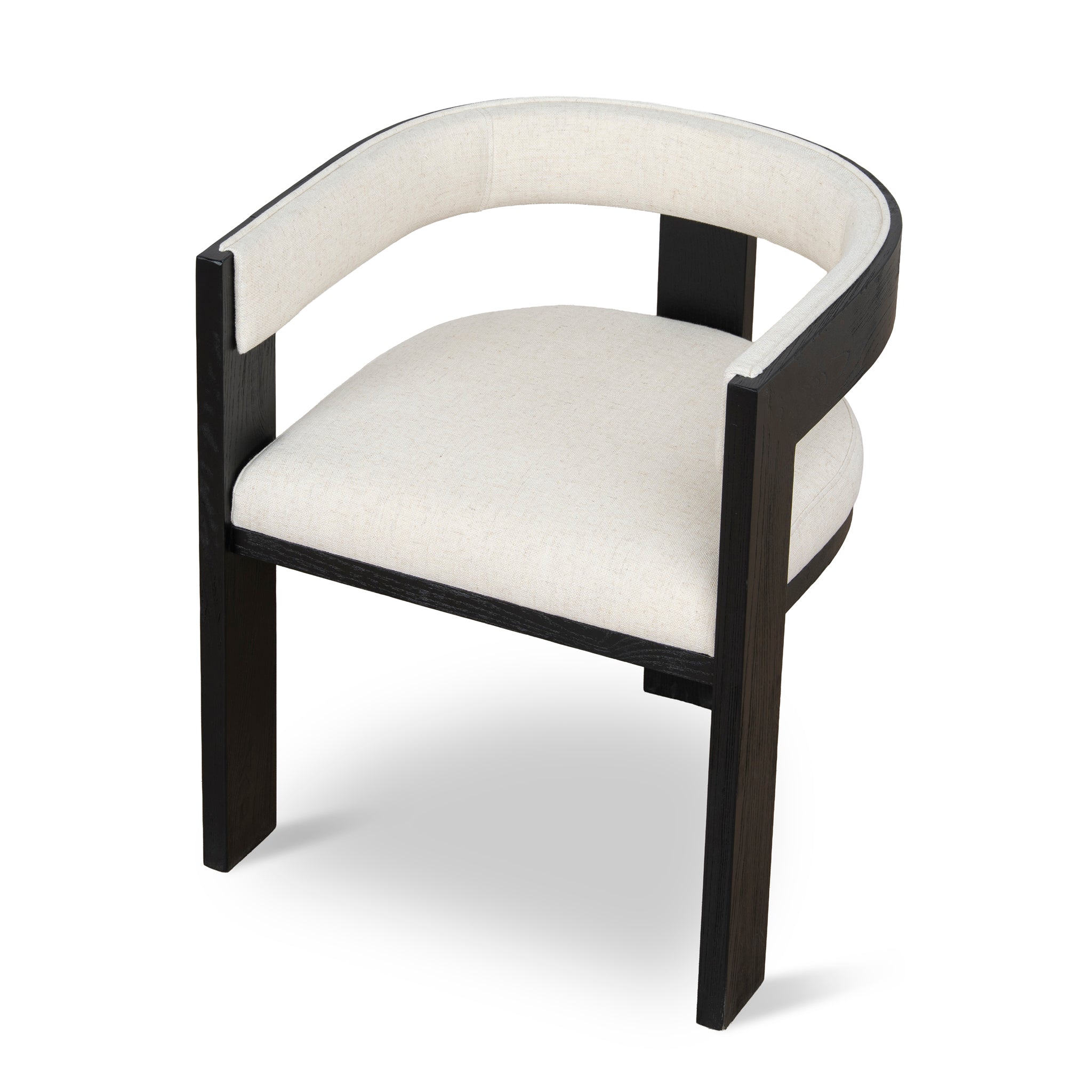 Set of 2 - Miles Black ELM Dining Chair - Dawn Beige Dining Chair LJ-Core