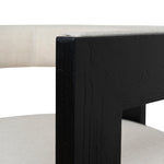 Set of 2 - Miles Black ELM Dining Chair - Dawn Beige Dining Chair LJ-Core