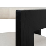 Set of 2 - Miles Black ELM Dining Chair - Dawn Beige Dining Chair LJ-Core