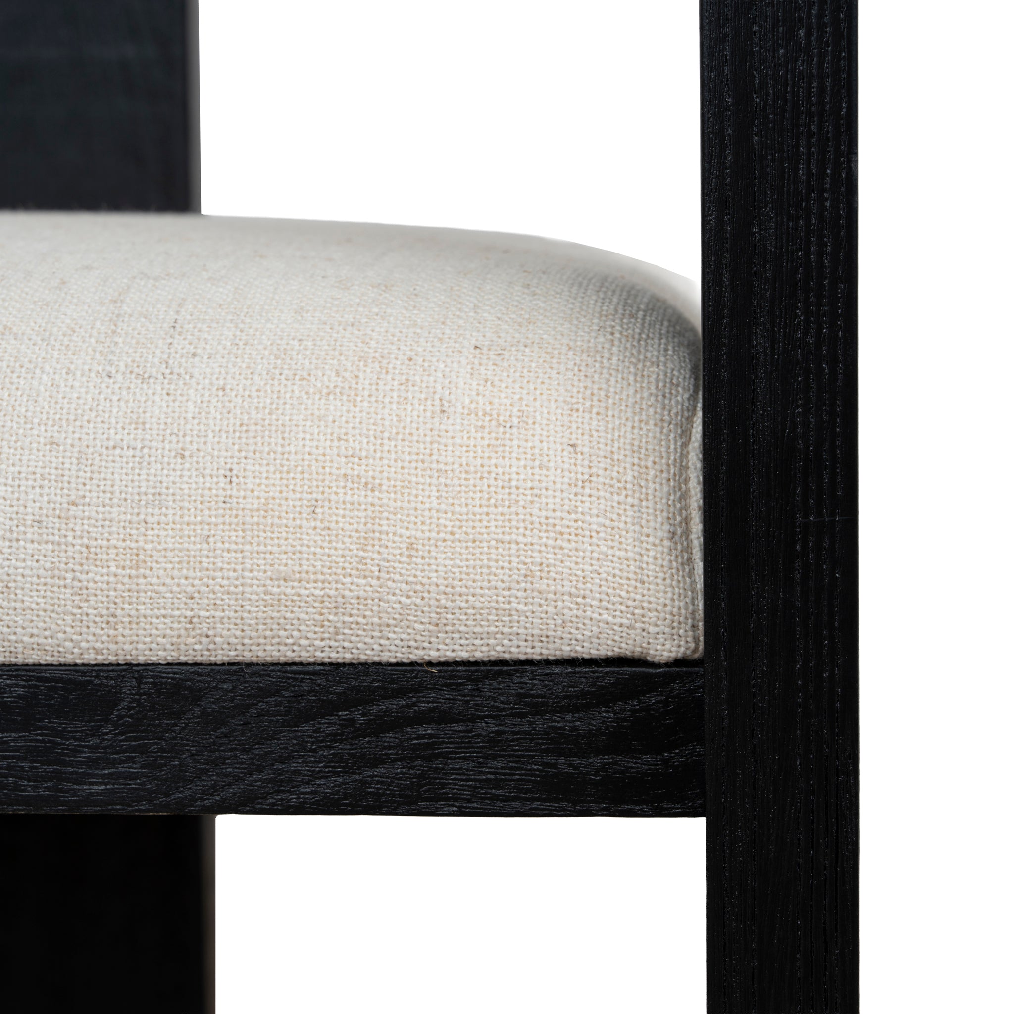 Set of 2 - Miles Black ELM Dining Chair - Dawn Beige Dining Chair LJ-Core