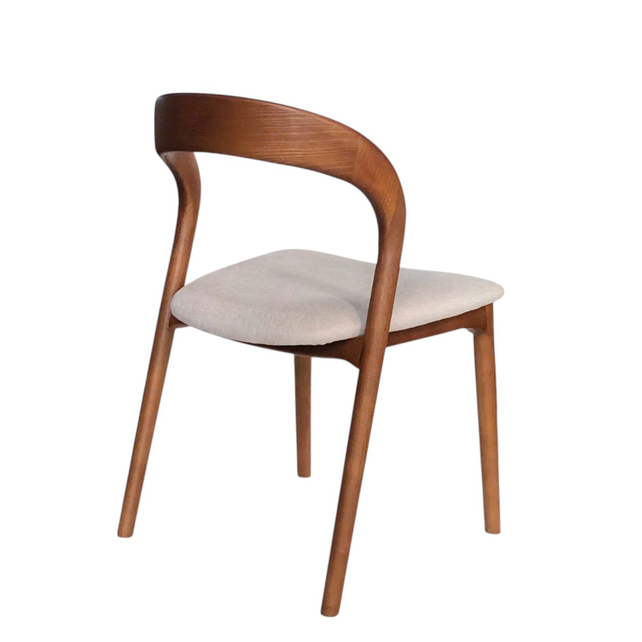 Set of 2 - Marlow Walnut Dining Chair - Naxos Beige Dining Chair Naxos-Core