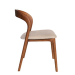 Set of 2 - Marlow Walnut Dining Chair - Naxos Beige Dining Chair Naxos-Core