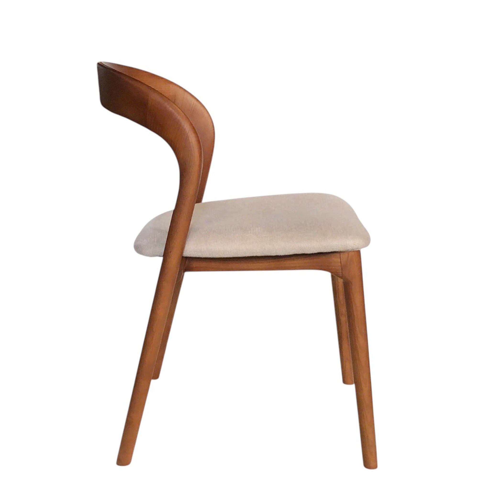 Set of 2 - Marlow Walnut Dining Chair - Naxos Beige Dining Chair Naxos-Core