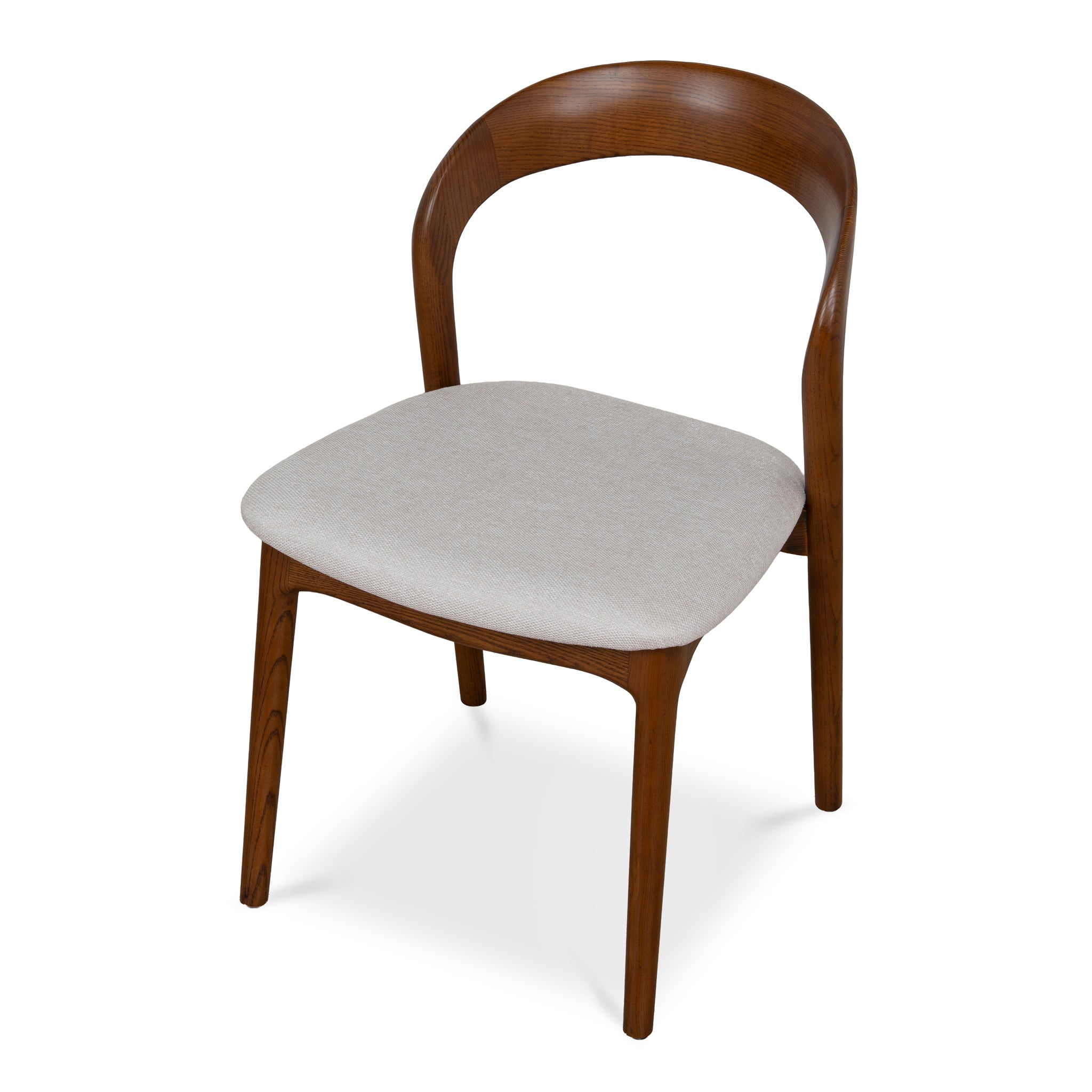 Set of 2 - Marlow Walnut Dining Chair - Naxos Beige Dining Chair Naxos-Core