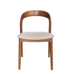 Set of 2 - Marlow Walnut Dining Chair - Naxos Beige Dining Chair Naxos-Core