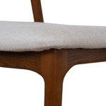 Set of 2 - Marlow Walnut Dining Chair - Naxos Beige Dining Chair Naxos-Core