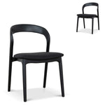 Set of 2 - Marlow Dining Chair - Full Black Dining Chair Naxos-Core