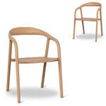Set of 2 - Rowan Dining Chair - Natural Dining Chair Naxos-Core