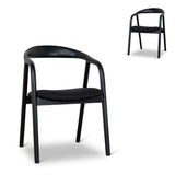 Set of 2 - Rowan Dining Chair - Full Black Dining Chair Naxos-Core