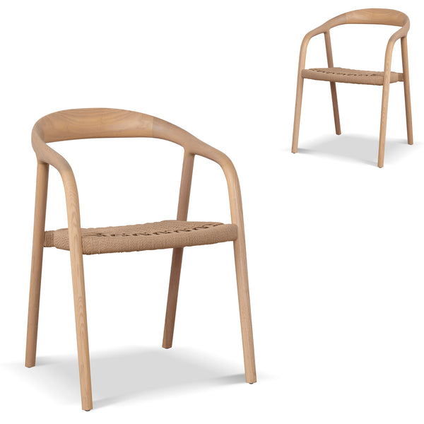 Rowico Rattan Chairs Set of 2 - Rowan Rattan Dining Chair - Natural | Interior Secrets