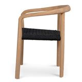 Set of 2 - Renley Natural Dining Chair - Naxos Charcoal Rope Dining Chair Naxos-Core