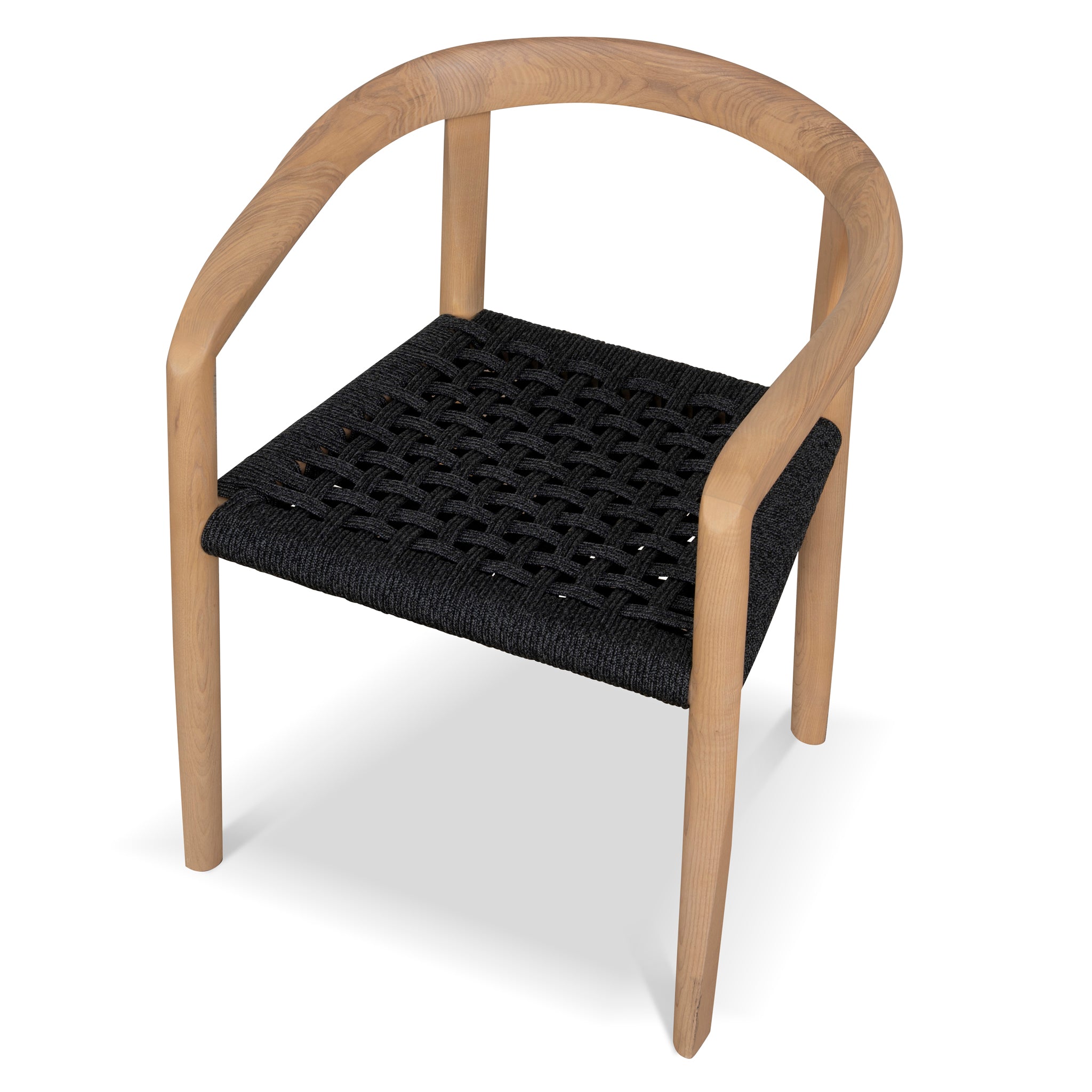 Set of 2 - Renley Natural Dining Chair - Naxos Charcoal Rope Dining Chair Naxos-Core