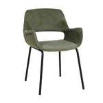 Set of 2 - Kendry Black Dining Chair - Dark Moss Green Dining Chair Freehold-Core