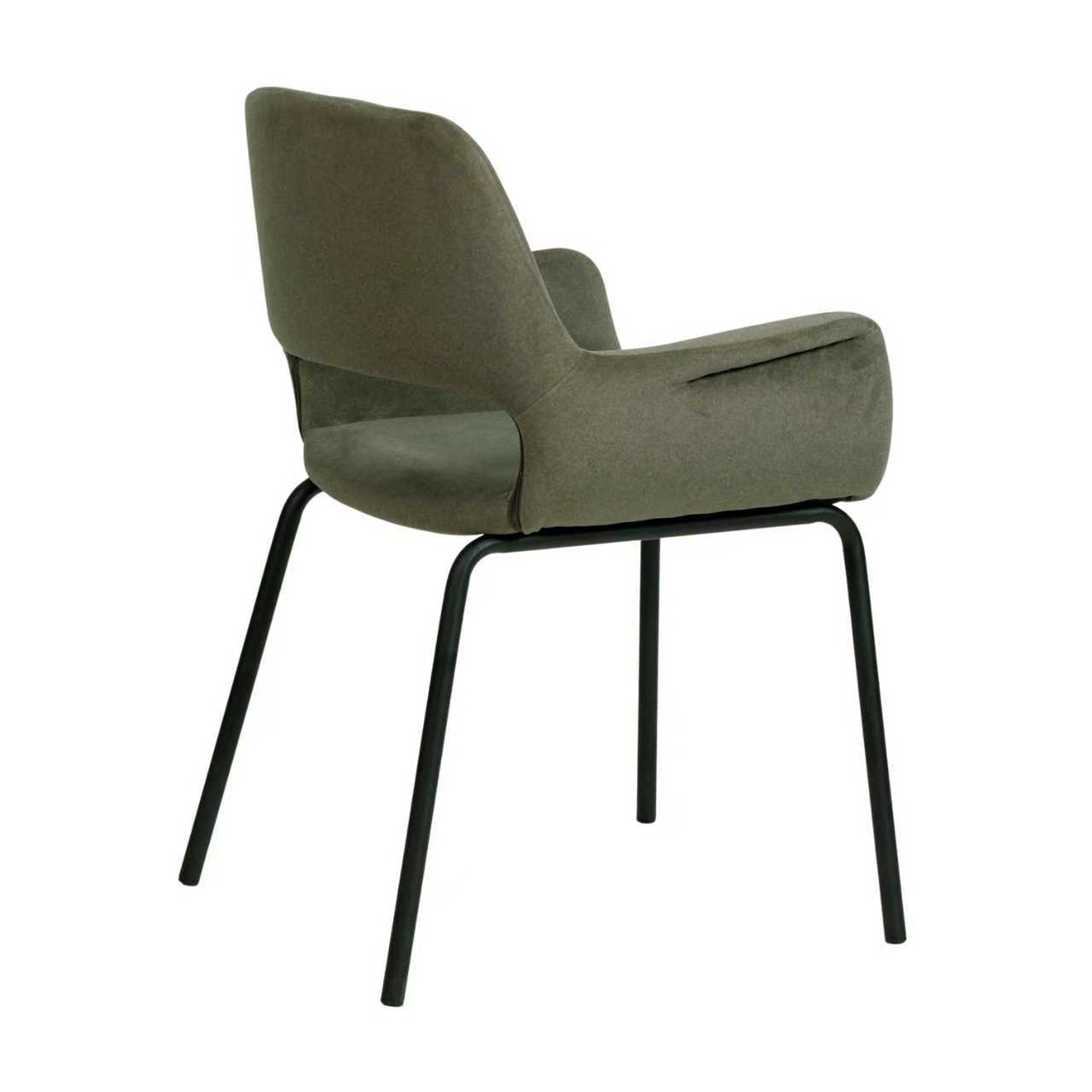 Set of 2 - Kendry Black Dining Chair - Dark Moss Green Dining Chair Freehold-Core