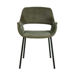 Set of 2 - Kendry Black Dining Chair - Dark Moss Green Dining Chair Freehold-Core