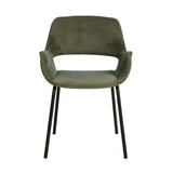 Set of 2 - Kendry Black Dining Chair - Dark Moss Green Dining Chair Freehold-Core