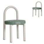 Set of 2 - Luzia Light Grey Dining Chair - Spring Green Dining Chair Freehold-Core
