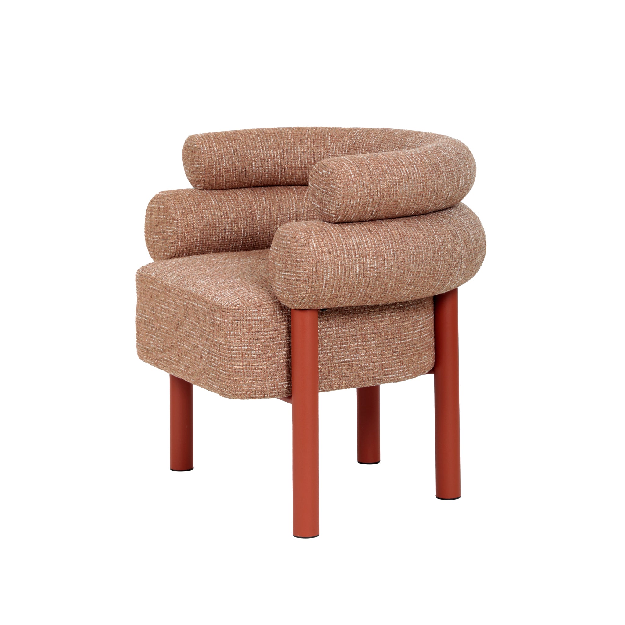 Yara Sandy Red Armchair - Russet Brown Armchair Freehold-Core