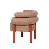 Yara Sandy Red Armchair - Russet Brown Armchair Freehold-Core