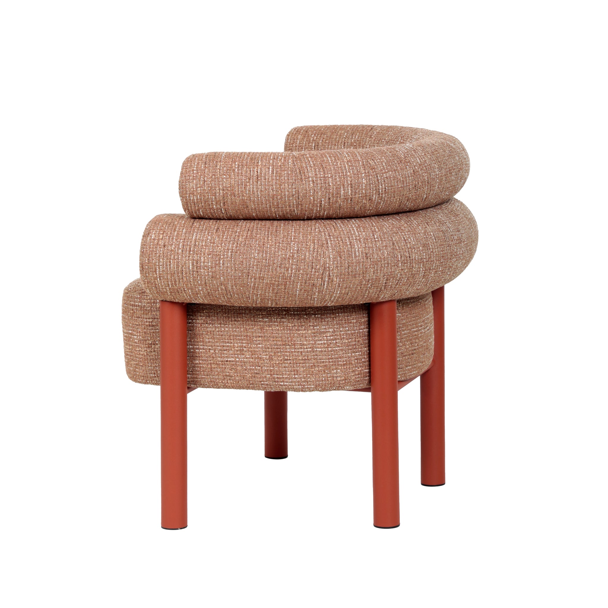 Yara Sandy Red Armchair - Russet Brown Armchair Freehold-Core