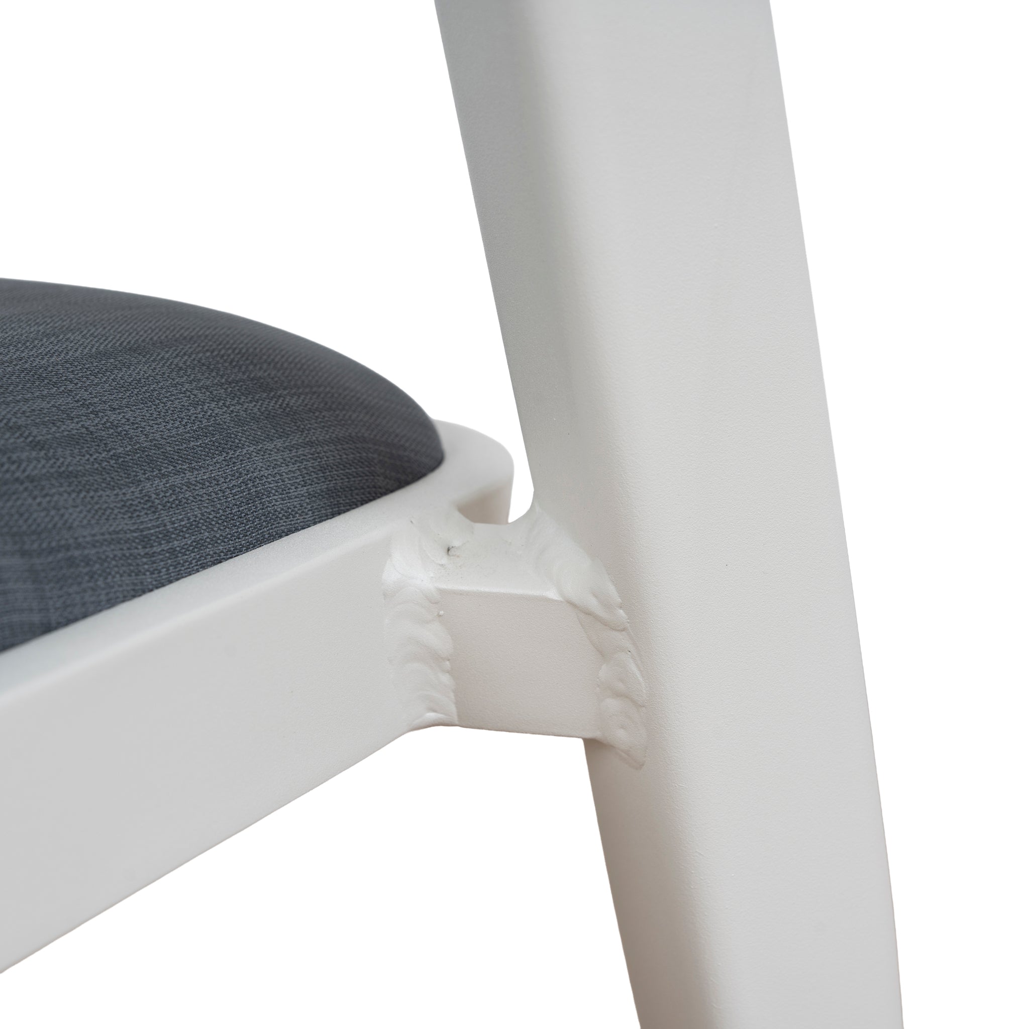 Set of 2 - Marzella Sand White Outdoor Dining Chair - Grey Outdoor Chair Industra-Core