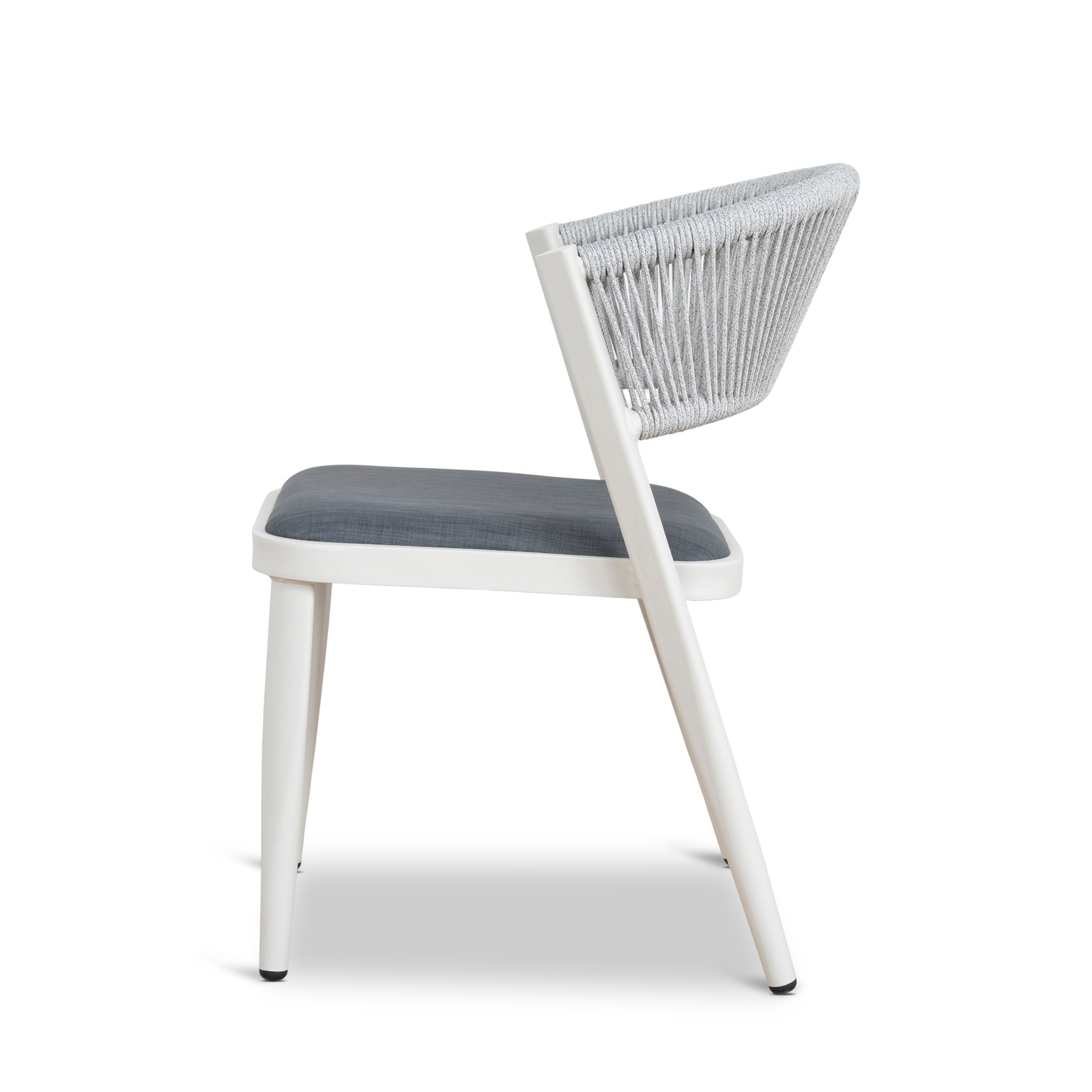 Set of 2 - Marzella Sand White Outdoor Dining Chair - Grey Outdoor Chair Industra-Core