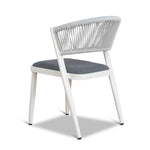 Set of 2 - Marzella Sand White Outdoor Dining Chair - Grey Outdoor Chair Industra-Core
