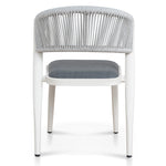 Set of 2 - Marzella Sand White Outdoor Dining Chair - Grey Outdoor Chair Industra-Core