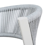 Set of 2 - Marzella Sand White Outdoor Dining Chair - Grey Outdoor Chair Industra-Core
