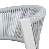 Set of 2 - Marzella Sand White Outdoor Dining Chair - Grey Outdoor Chair Industra-Core