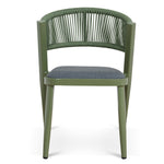 Set of 2 - Marzella Army Green Outdoor Dining Chair - Grey Outdoor Chair Industra-Core