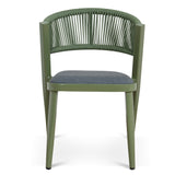 Set of 2 - Marzella Army Green Outdoor Dining Chair - Grey Outdoor Chair Industra-Core
