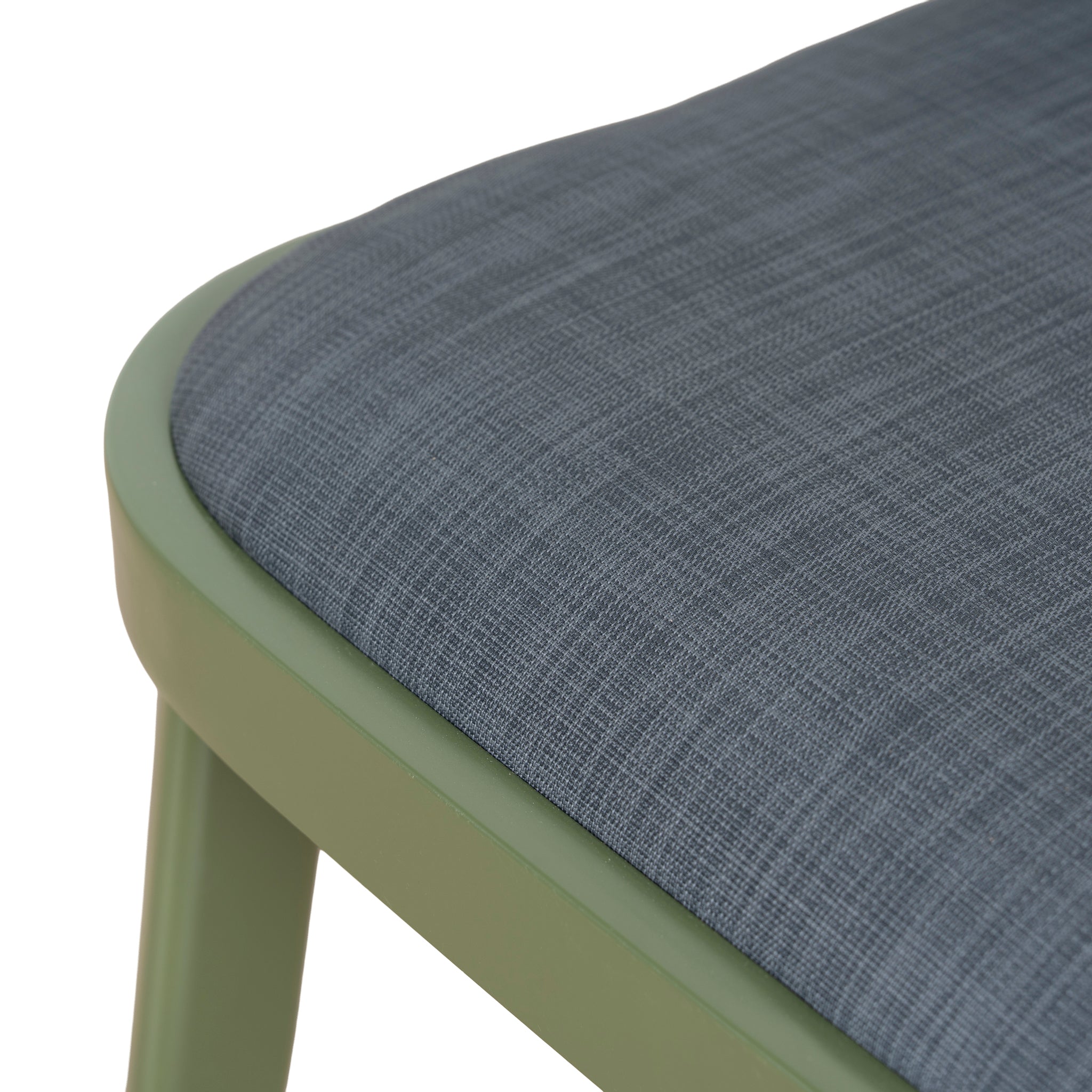 Set of 2 - Marzella Army Green Outdoor Dining Chair - Grey Outdoor Chair Industra-Core