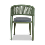 Set of 2 - Marzella Army Green Outdoor Dining Chair - Grey Outdoor Chair Industra-Core