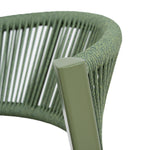 Set of 2 - Marzella Army Green Outdoor Dining Chair - Grey Outdoor Chair Industra-Core