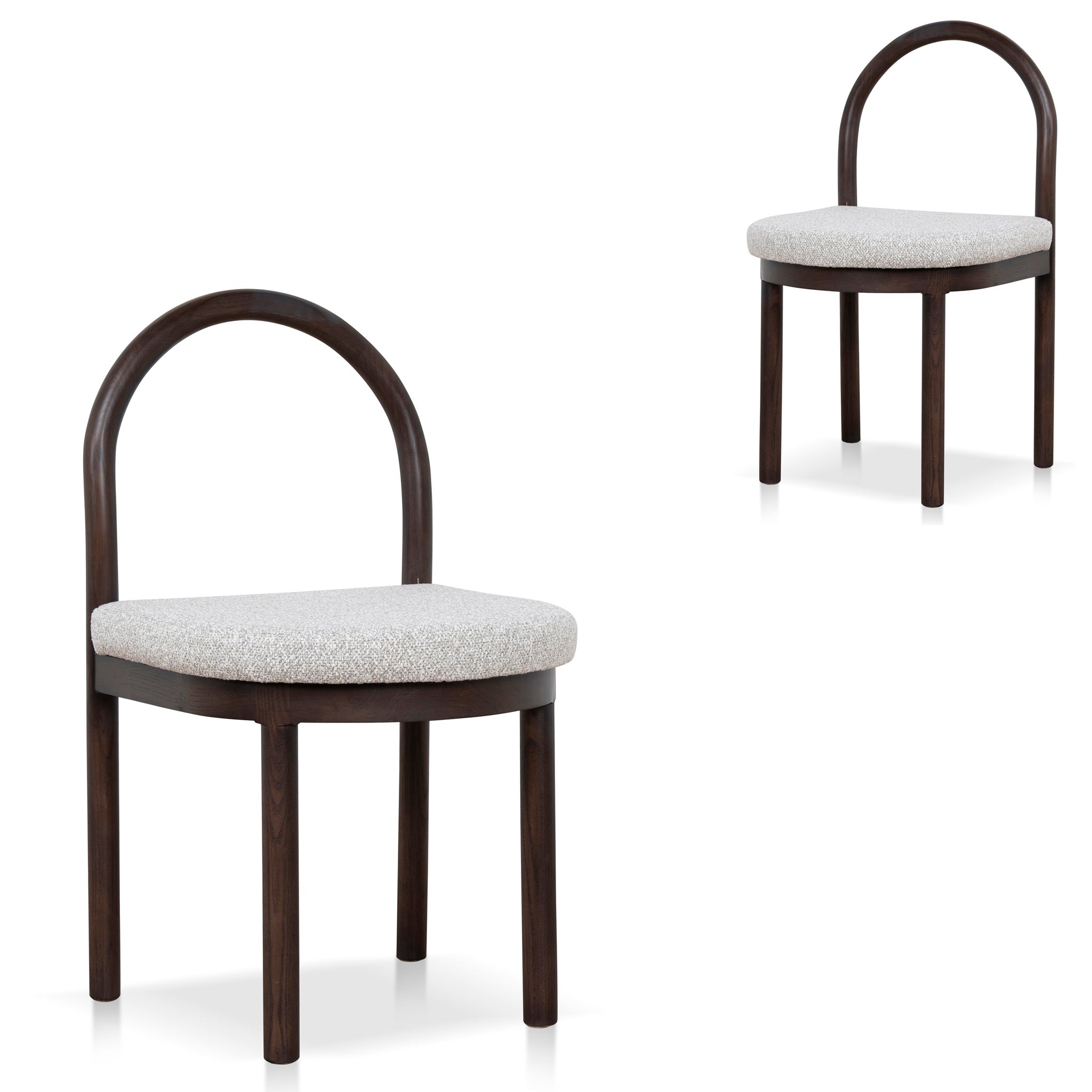 Set of 2 - Adir Brown Dining Chair - Clay Grey Dining Chair LJ-Core