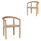 Set of 2 - Renley Natural Dining Chair - Naxos Latte Rope Dining Chair Naxos-Core