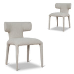 Set of 2 - Solenne Dining Chair - Oatmeal Beige Dining Chair Cino-Core
