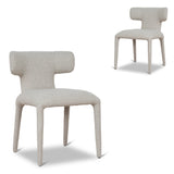 Set of 2 - Solenne Dining Chair - Oatmeal Beige Dining Chair Cino-Core