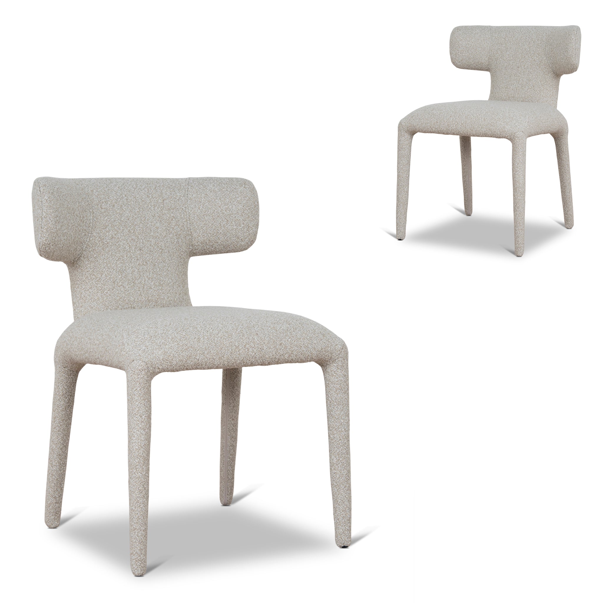 Set of 2 - Solenne Dining Chair - Oatmeal Beige Dining Chair Cino-Core