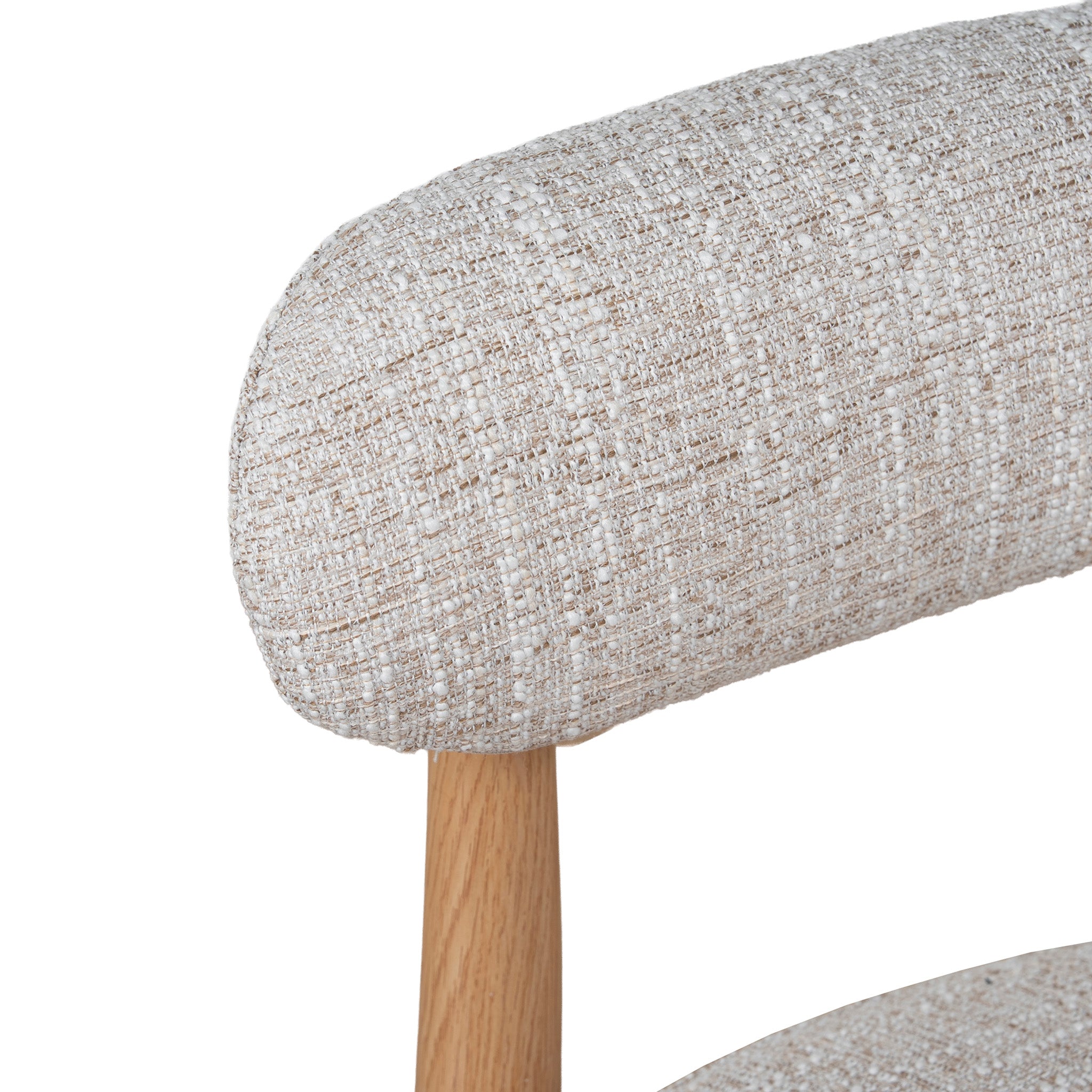 Set of 2 - Delvaux Natural Dining Chair - Kalunfu Beige Dining Chair Cino-Core