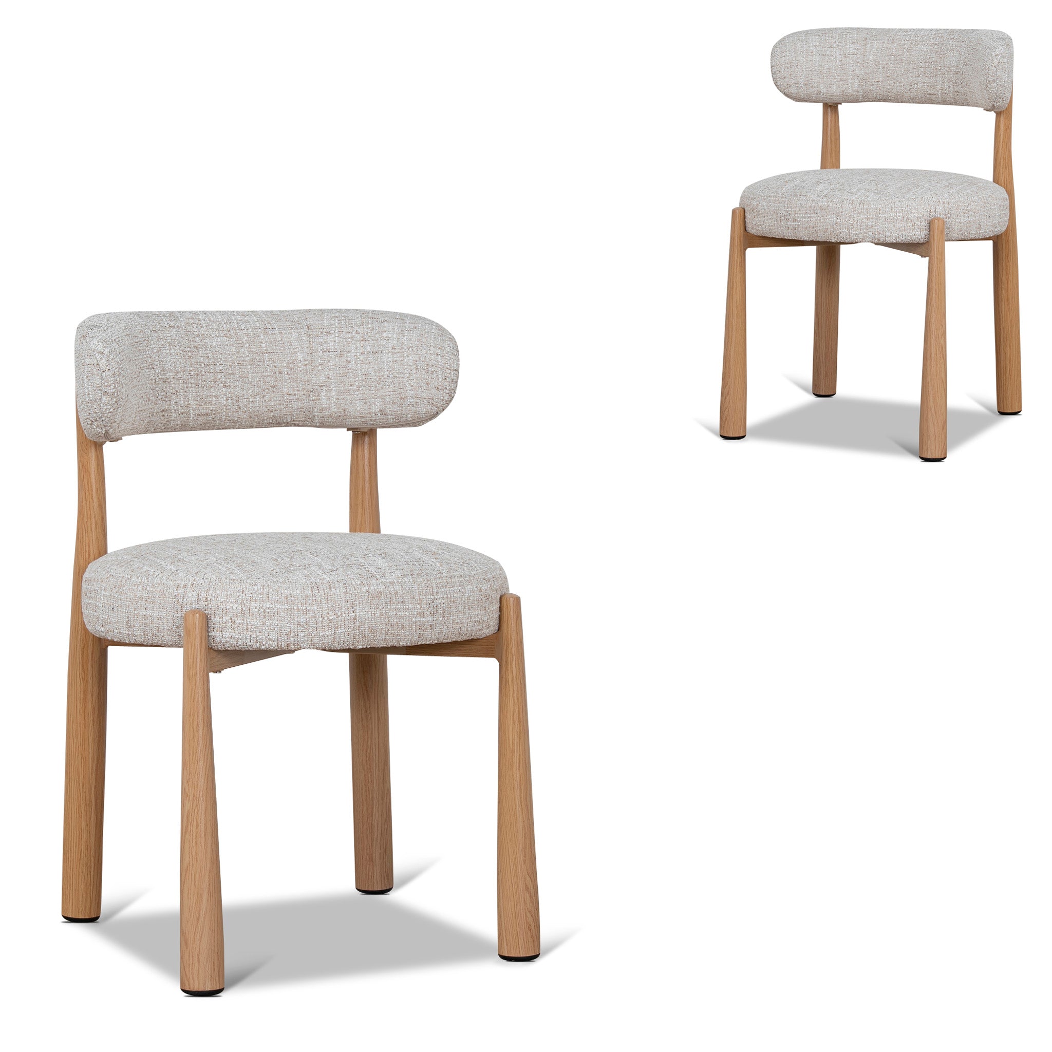 Set of 2 - Olaria Natural Dining Chair - Pale Beige Dining Chair Cino-Core