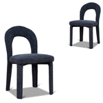 Set of 2 - Soreta Blue Sand Dining Chair - Moss Navy Dining Chair Cino-Core