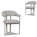 Set of 2 - Norrin Cream Dining Chair - Pale Beige Dining Chair Cino-Core