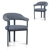 Set of 2 - Norrin Blue Sand Dining Chair - Prussian Blue Dining Chair Cino-Core