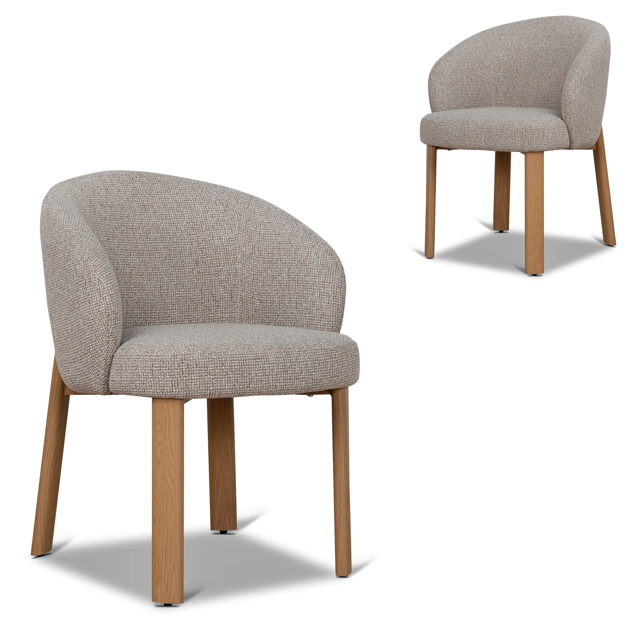 Set of 2 - Elverum Natural Dining Chair - Verona Sand Weave Dining Chair Cino-Core